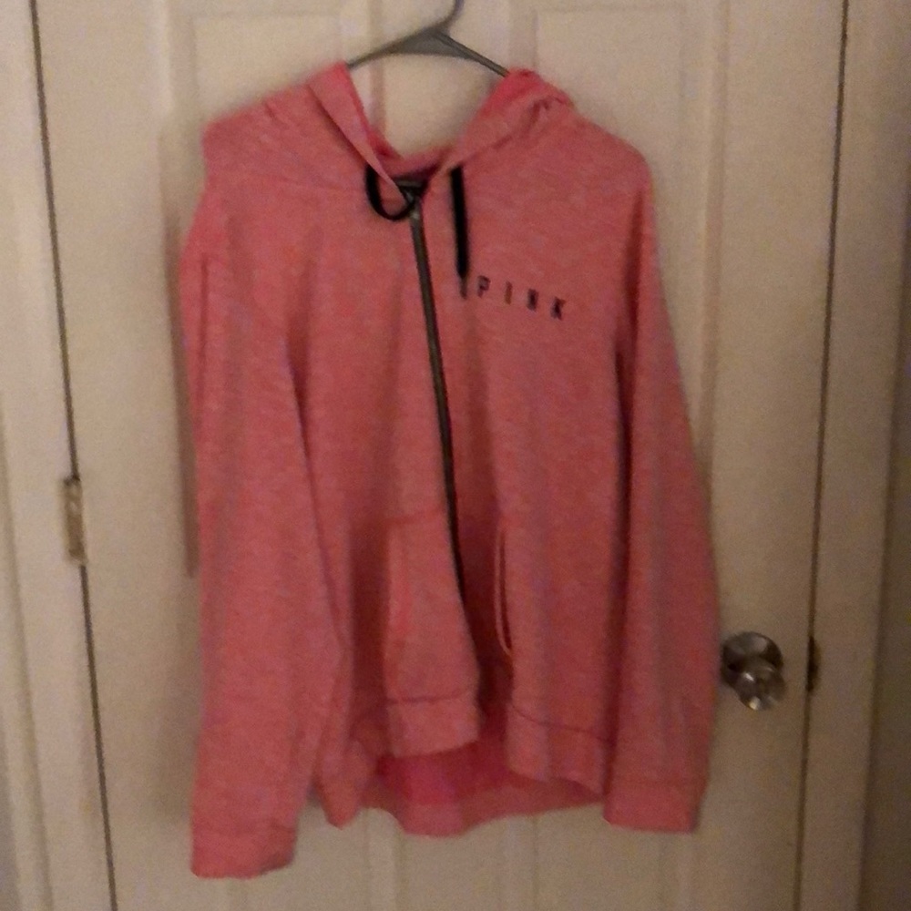 Pink zip up hoodie
